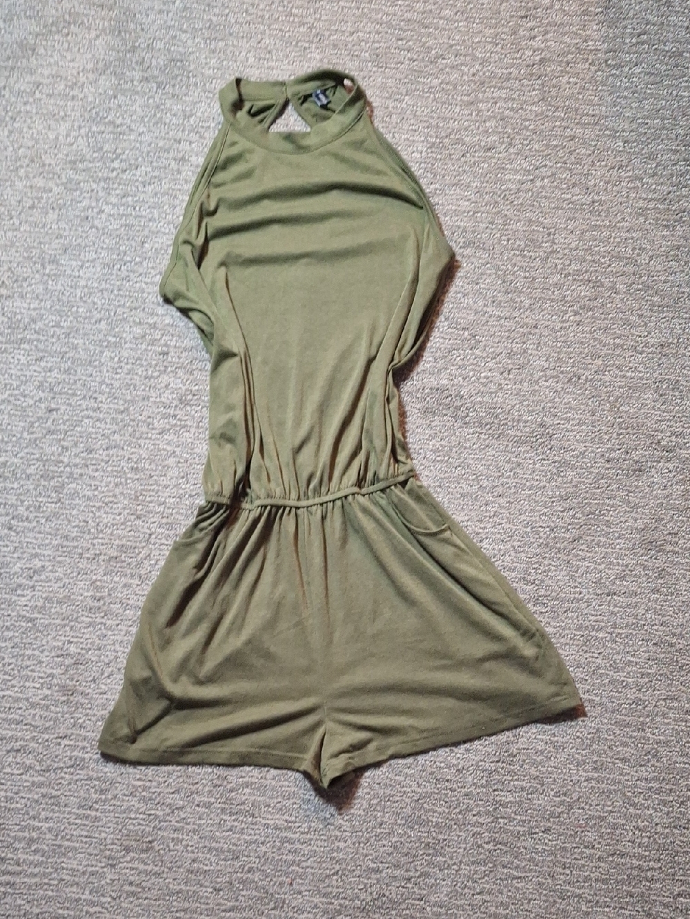 Womens Olive Green One-Piece Romper